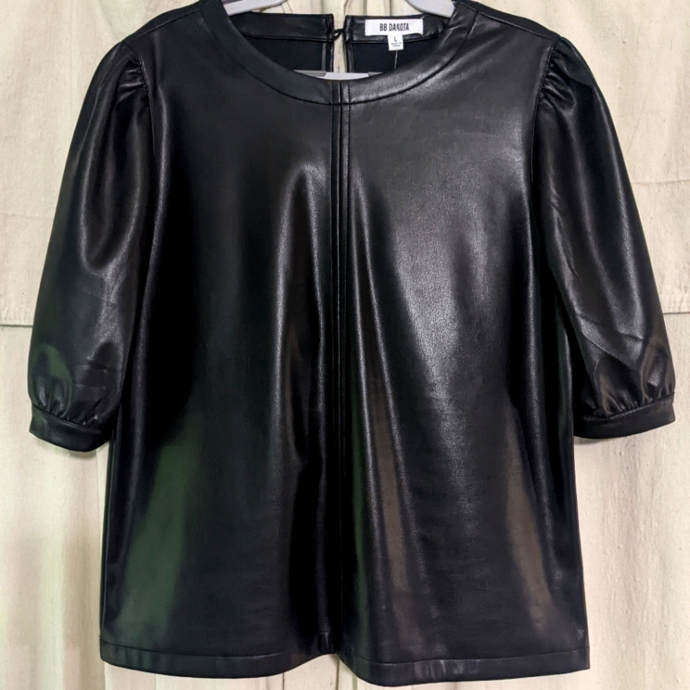 BB Dakota Vegan Leather Shirt- new with tag